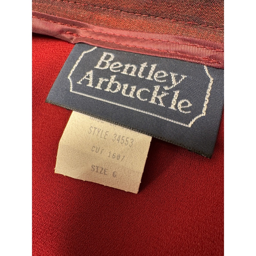 Vintage 80s Bentley Arbuckle Gallery Stripe Pencil Skirt Size 6 Made in USA - Picture 6 of 7